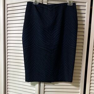 Ann Taylor Black/Midnight Blue Pencil Skirt